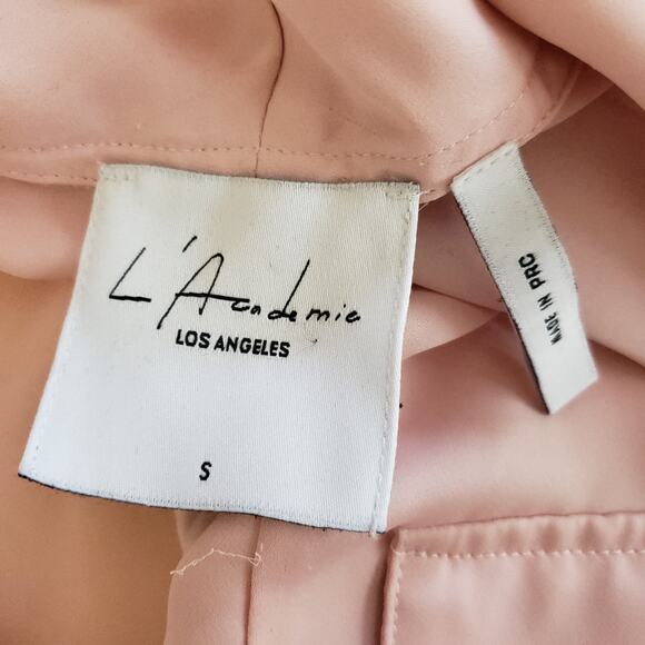 L'Academie The Safari Crop Top Blouse Blush Small - Picture 13 of 16